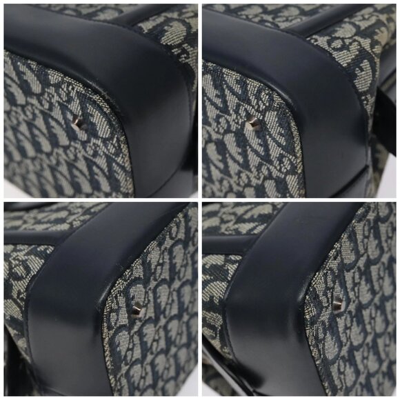 Christian Dior Trotter Canvas Hand Bag Navy Auth 126883 - Picture 14 of 16